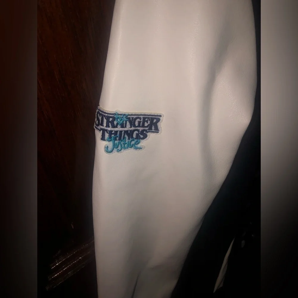 RARE NWT Justice Stranger Things Varsity Jacket Collegiate Collectible Girls 7/8